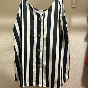 NWOT Aquatic blue striped tank top